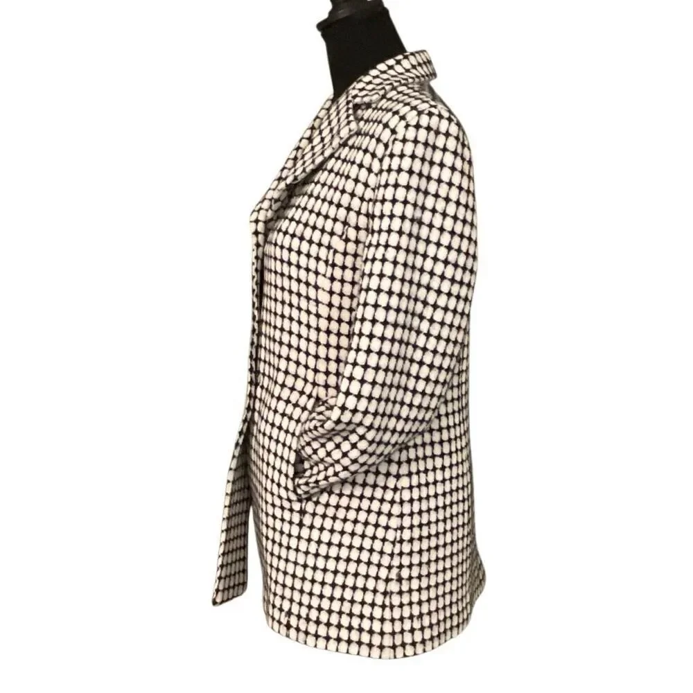 Ann Taylor Women’s Classic Checkered 3 Button Blazer